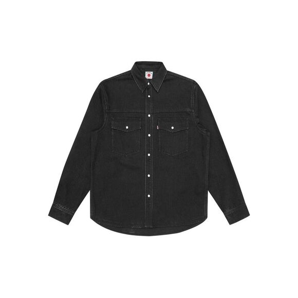 Icecream Men Running Dog Denim Shirt
